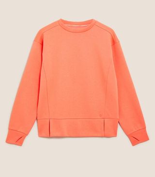 Marks and Spencer + Cotton Crew Neck Long Sleeve Sweatshirt