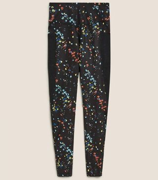 Marks and Spencer + Go Train Printed High Waisted Gym Leggings