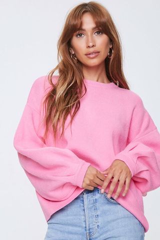 F21 + Ribbed Drop-Sleeve Sweater