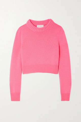 Alexander McQueen + Cropped Cashmere Sweater