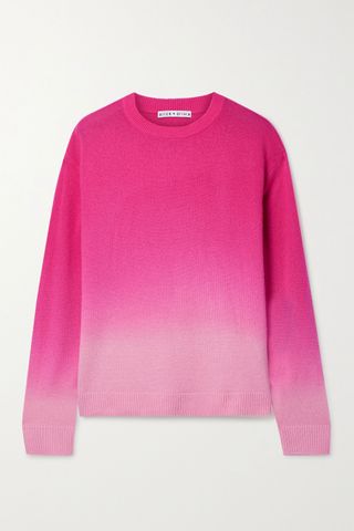 Alice + Olivia + Gleeson Ombré Cashmere-Blend Sweater