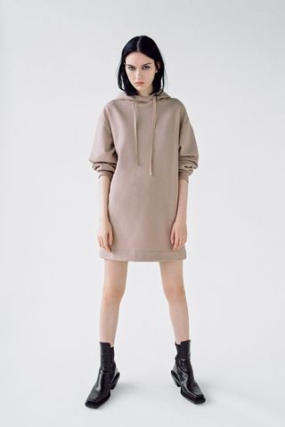 Zara + Hooded Plush Dress