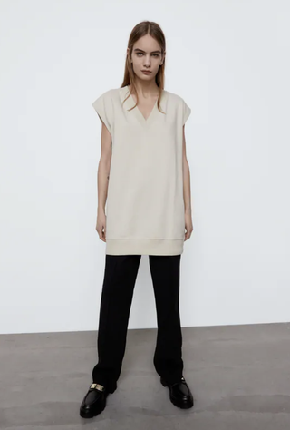 Zara + Long Plush Vest