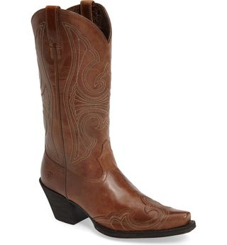 Ariat + Round Up D-Toe Wingtip Western Boot