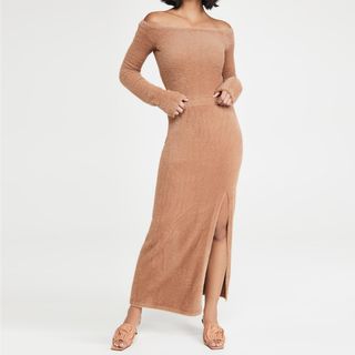 Lapointe + Soft Teddy Fitted Maxi Skirt With Slit