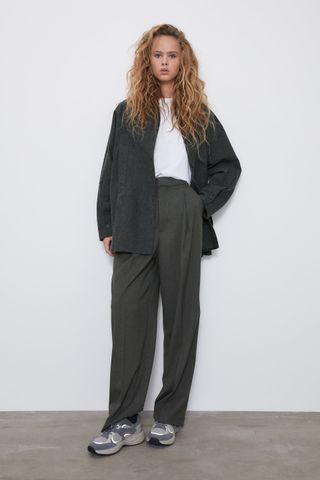 Zara + Pleated Menswear Pants