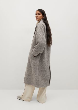 Mango + Textured Wool-Blend Coat