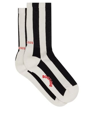 Socksss + Offside Striped Logo-Jacquard Cotton-Blend Socks