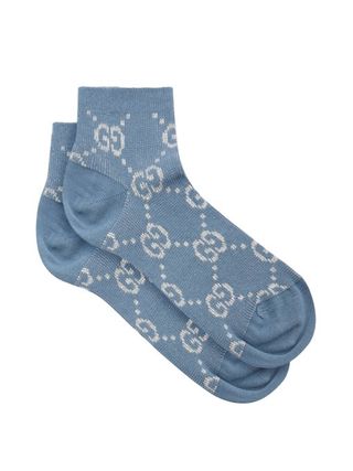 Gucci + GG-Jacquard Cotton-Blend Socks