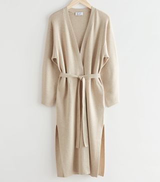 & Other Stories + Long Belted Knit Cardigan