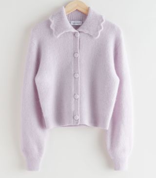 & Other Stories + Statement Collar Knit Cardigan