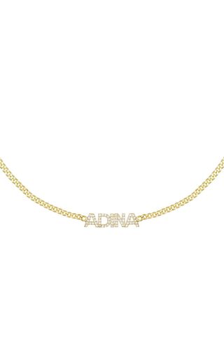 Adina's Jewels + Personalized Pavé Nameplate Choker