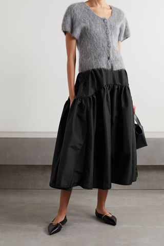 Cecilie Bahnsen + Lilly Gathered Shell Midi Skirt
