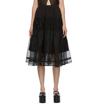 Renli Su + Black Tiered Skirt