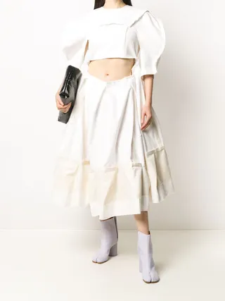 Comme Des Garçons + Cut-Out Exposed Seam Midi Dress