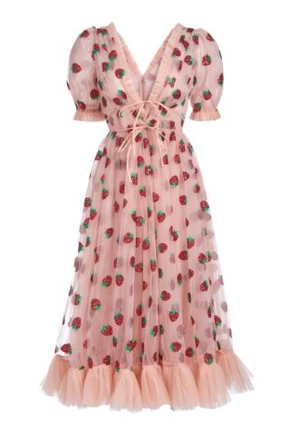 Lirika Matoshi + Strawberry Midi Dress