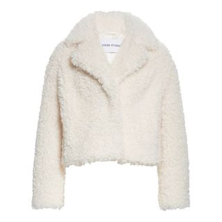 Stand Studio + Janet Crop Faux Shearling Jacket