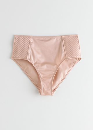 & Other Stories + Satin Topstitched High Waisted Briefs