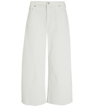 Mother of Pearl + Wide Leg Organic Cotton Jeans, White