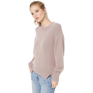 Daily Ritual + Oversized Chunky Long-Sleeve Crew Pullover Sweater
