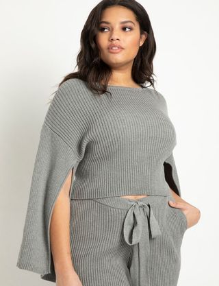 Eloquii + Slit Sleeve Sweater