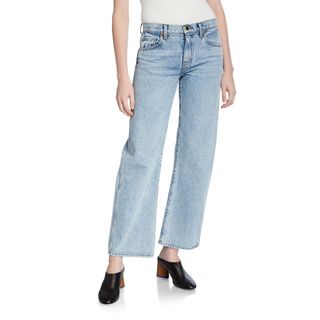 Khaite + Kerrie Straight-Leg Crop Jeans