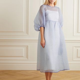 Cecilie Bahnsen + Karmen Printed Silk-Organza Midi Dress