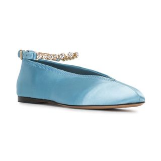 JW Anderson + Crystal-Strap Ballerina Shoes