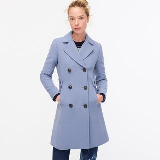 J.Crew + Double-Breasted Lady Coat in Italian Double-Cloth Wool