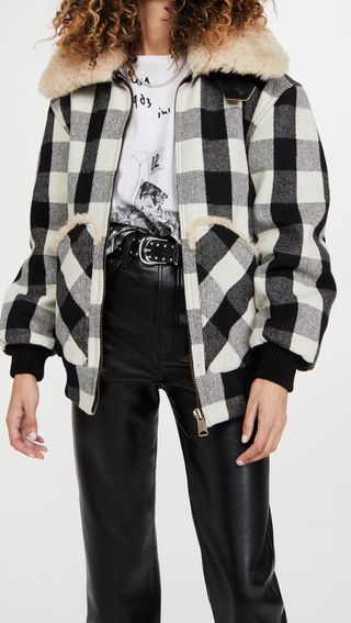 R13 + Exaggerated Collar Bomber Jacket