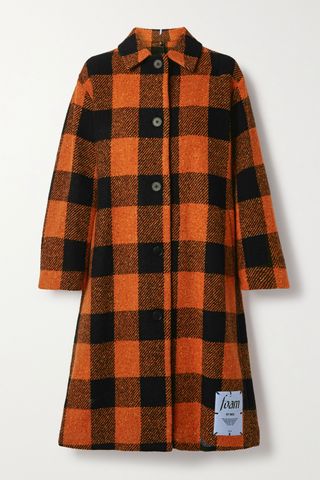 McQ + Checked Wool-Blend Coat