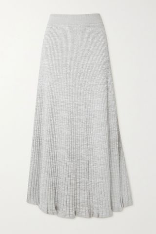 Anna Quan + Selma Ribbed Cotton Maxi Skirt
