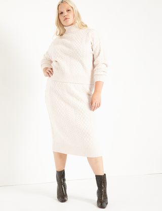 Eloquii + Cable Sweater Skirt