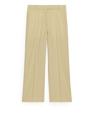 Arket + Wool Blend Hopsack Trousers