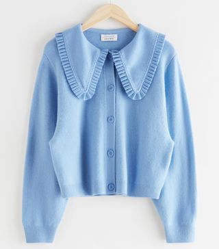 & Other Stories + Statement Collar Wool Knit Cardigan