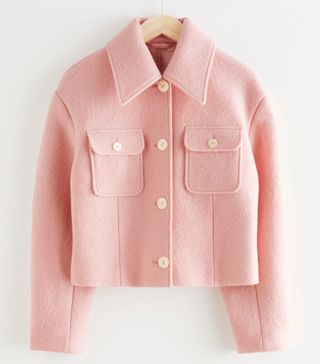 
Other Stories + Buttoned Patch Pocket Wool Jacket