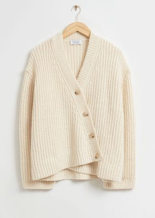 & Other Stories + Relaxed Asymmetric Buttoned Cardigan