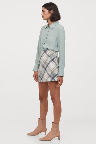 H&M + Short Wool-Blend Skirt