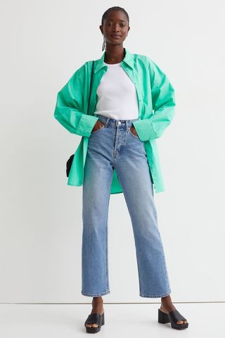 H&M + Straight High Ankle Jeans