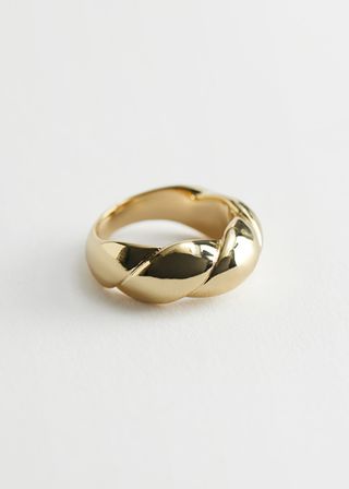& Other Stories + Chunky Embossed Braid Ring