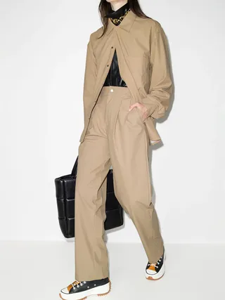 Rains + Pleat-Detailing Straight-Leg Trousers