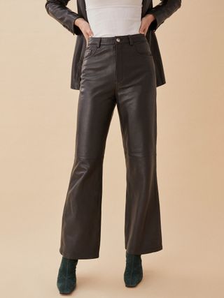 Reformation + Veda 5 Pocket Leather Pant