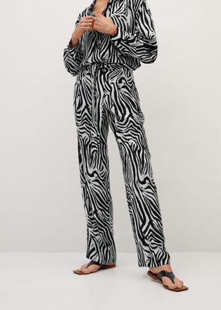 Mango + Zebra Print Pants