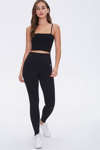 Forever 21 + Active Seamless Ribbed High-Rise Leggings