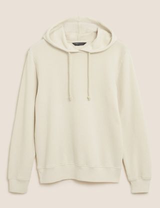 Marks and Spencer + Cotton Relaxed Long Sleeve Hoodie