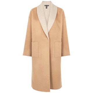 Eileen Fisher + Camel Reversible Wool-Blend Coat