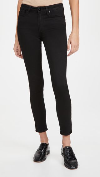 Paige + High Rise Muse Black Shadow Jeans