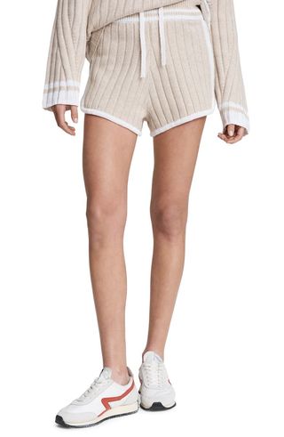 Rag & Bone + Serena Merino Wool Blend Knit Shorts