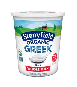 Stonyfield Farm + Organic Greek Whole Milk Plain Yogurt