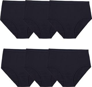 Fruit of the Loom + Tag Free Cotton Brief Panties, Pack of 6